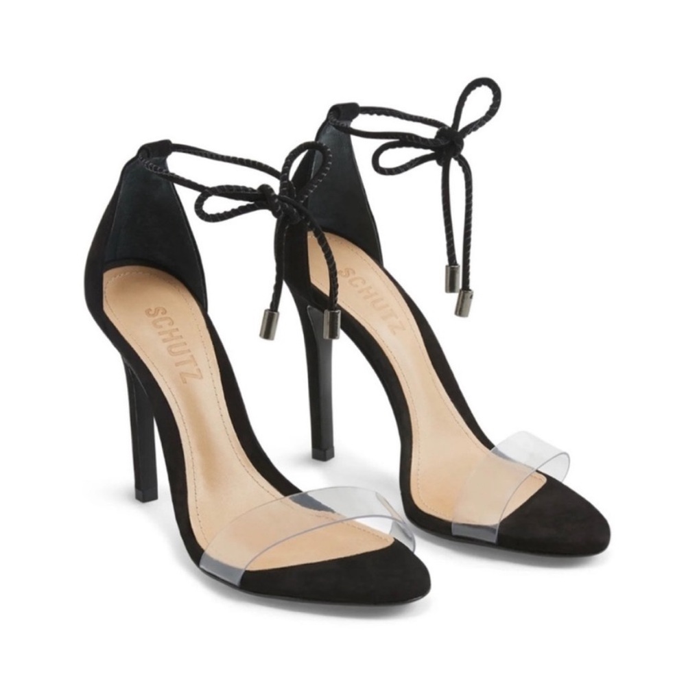 SCHUTZ Black Heeled Sandals